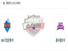 2023년 11월 08일 19:00 V-리그 여자 국내프로배구 IBK기업은행 vs 흥국생명 스포츠 분석