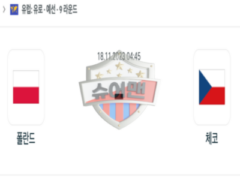 2023년 11월 18일 04:45 UEFA 유로예선 폴란드 vs 체코 스포츠 분석