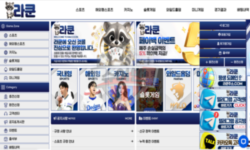 라쿤벳 신규 토토사이트